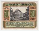 50Pf Schein 1921 Deutschland/ Ebersdorf, 50 Pf Schein Neuf