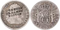 Spanien 2 Reales mit Gegenstempel Consult DR. Darby Boston -