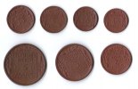 Kaiserreich / Proben ! Probensatz 10 Pfennig - 5 Mark Proben Versuch die Porzellanwährung einzuführen. Satz mit 7 Proben. 1920. -