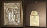 Griechenland Heiligenbild aus Silber einer Byzantinischer Ikone -