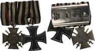 Kaiserreich Orden 2er Spange Eisernes Kreuz und Ehrenkreuz für Frontkämpfer -