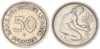 Deutschland 50 Pfennig J.379 Kursmünze Fehlprägung Jahreszahl ohne die ersten 3 Ziffern -