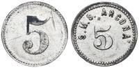 Kolonien / Samoa / China / Kiautschou 5 Pfennig Schiffsgeld SMS Arcona -