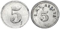 Kolonien / Samoa / China / Kiautschou 5 Pfennig Schiffsgeld SMS Arcona -