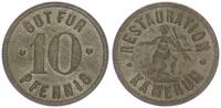 Kolonien: Kamerun Notgeld 10 Pfennig Deutsche Kolonien Kamerun Firmengeld zu 10 Pfennig Restauration Kamerun -