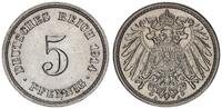 Deutsches Kaiserreich 5 Pfennig J.12 großer Adler -