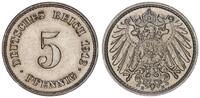 Deutsches Kaiserreich 5 Pfennig J.12 großer Adler -