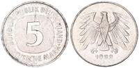 Deutschland 5 DM Fehlprägung auf geplatztem Schrötling geprägt Randschrift nur halb -
