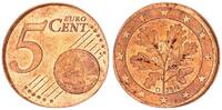Deutschland / Bundesrepublik 5 Cent Fehlprägung: auf 2 Cent mit Randrille geprägt -