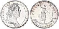 Frankreich Jeton/Medaille Ludwig XV. Academie, Gestalt mit Kranz in der Hand -
