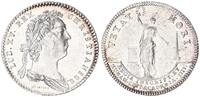 Frankreich Jeton/Medaille Ludwig XV. Academie, Gestalt mit Kranz in der Hand -