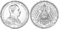 Kaiserreich Preußen 3 Mark Wilhelm II. Büste in Uniform -