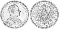 Kaiserreich Preußen 3 Mark Wilhelm II. Büste in Uniform -