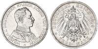 Kaiserreich Preußen 3 Mark Wilhelm II. Büste in Uniform -