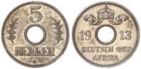 Kolonien / Ostafrika 5 Heller Lochgeld -