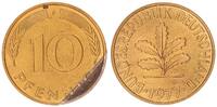 Deutschland 10 Pfennig Fehlprägung: Plattierungsfehler -