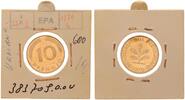 Deutschland 10 Pfennig Fehlprägung: Wertseite mit neuen Stempeln (schlanke Körner) geprägt -