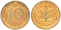 Deutschland 10 Pfennig Fehlprägung: fremder Rohling magnetisch, zu klein 2,5g statt 4g -