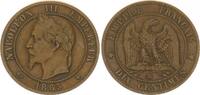 Frankreich 10 Centimes Frankreich 10 Centimes 1865 BB Münze, Napoleon III -