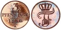Mecklenburg-Schwerin 3 Pfennige Friedrich Franz II. 1842-1883 -