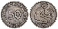 Deutschland - BRD 50 Pfennig Bank Deutscher Länder 1950 G - selten, irrtümlich geprägt -