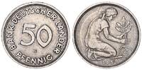 Deutschland - BRD 50 Pfennig Bank Deutscher Länder 1950 G - selten, irrtümlich geprägt -