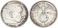 Drittes Reich 5 Mark Paul von Hindenburg -
