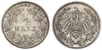 Deutschland / Kaiserreich 1/2 Mark Silberprobe J.16 Ziffer 1 stark versetzt, 9 zu hoch -