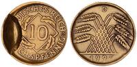 Deutschland / Weimar 10 Pfennig Fehlprägung:teilweise incuse,dezentriert -
