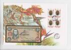 Jamaika 2 Dollar-Banknote in Numisbrief Jamaika, 2 Dollar-Banknote in Numisbrief -