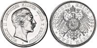 Kaiserreich - Preußen 2 Mark Fehlprägung Wilhelm II: ohne Riffelrand, leicht dezentriert, breiter Randstab -