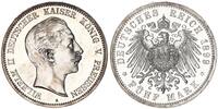 Deutsches Kaiserreich - Preußen 5 Mark Wilhelm II. früher Jahrgang -