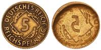 Weimar 5 Pfennig Fehlprägung: 5 Pfennig 2x Wertseite 1x incus,(negativ) geprägt -