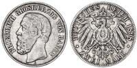 Kaiserreich / Baden 2 Mark Friedrich I. seltenes Jahr -