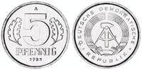 DDR 5 Pfennig Aluminium -