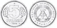 DDR 5 Pfennig Aluminium -