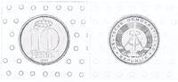 DDR 10 Pfennig Aluminium -