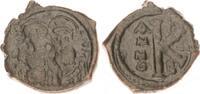 Antike / Byzanz Justinus II Halbfollis Byzanz Justinus II. 565-578 n.Chr Theoupolis Bronze Halbfollis -