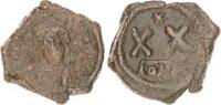 Antike / Byzanz Halbfollis Byzanz Phocas 602-610 n.Chr. Konstantinopel Bronze Halbfollis J. 603/604 -