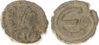 Antike / Byzanz Justinus I Pentanummion Byzanz Justinus II. 565-578 n.Chr Konstantinopel Bronze Pentanummion -