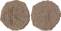 Antike / Byzanz Justinus II Halbfollis Byzanz Justinus II. 565-578 n.Chr Thessalonika Bronze Halbfollis -