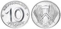 Deutschland / DDR 10 Pfennig seltenes Jahr / Münzzeichen -