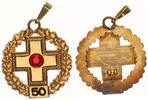 Orden Deutsches und Bayerisches Rotes Kreuz, (DRK), (BRK) Blutspendernadel, Gold mit g -