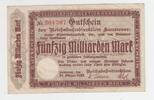 Deutschland / Reichsbahndirektion Hannover 50 Milliarden Mark Deutschland / Reichsbahndirektion Hannover, 50 Milliarden Mark, 24 Okt 1923 -