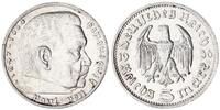 3. Reich 5 Mark Paul von Hindenburg J.360 -