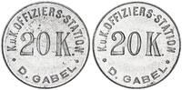 Österreich 20 K KuK Offiziersstation D. Gabel -