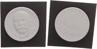 Deutschland Porzellanmedaille Meissen Ferdinand Graf Zeppelin -