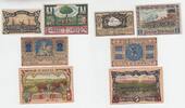 4 Notgeldscheine 1920 Deutschland / Süderbarup, Schleswig-Holstein Deutschland / süderbarup, 4 Notgeldscheine, 1920 kassenfrisch
