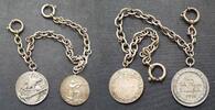 Weimarer Republik Medaille Schützenkette versilbert mit 2 Medaillen -