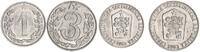 Tschechoslowakei 1 + 3 Heller Lot -